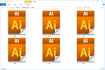 Screenshot of several AIT files in Windows 10