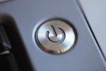 Power button on a computer