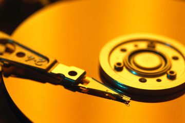 Detail of a computer hard drive