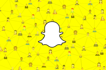 Snapchat icon with social media interactions