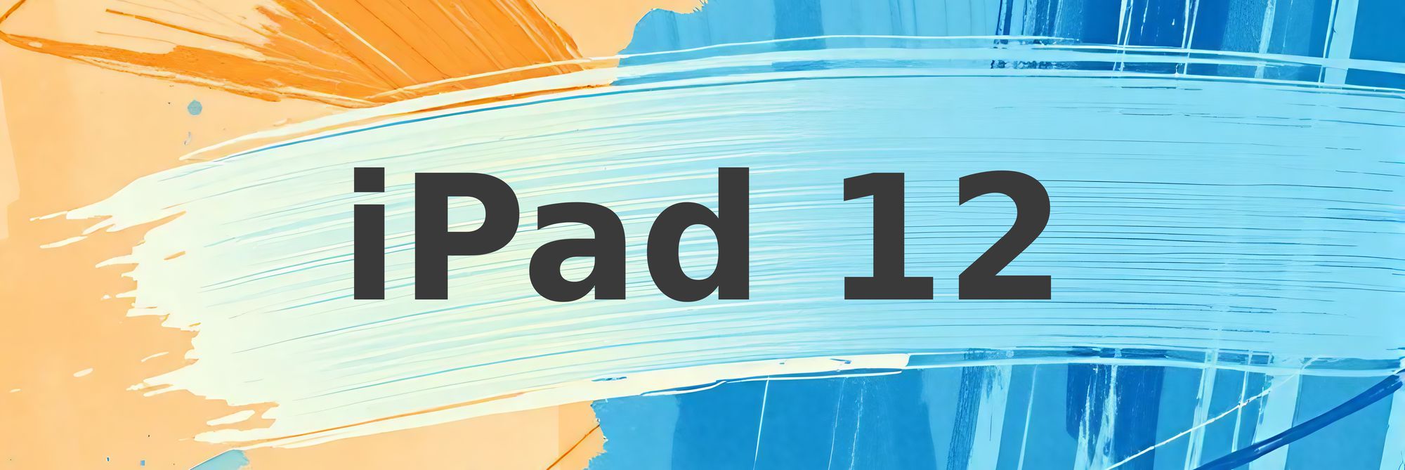 iPad 12 text on an abstract background