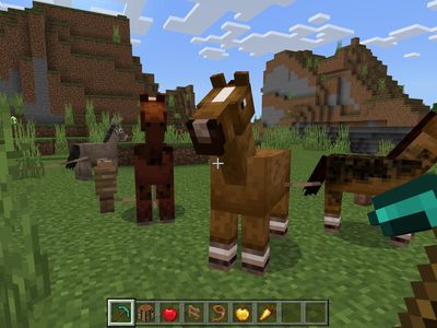 A horse family in Minecraft