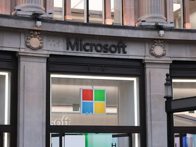 The exterior of a Microsoft store in London, UK. 