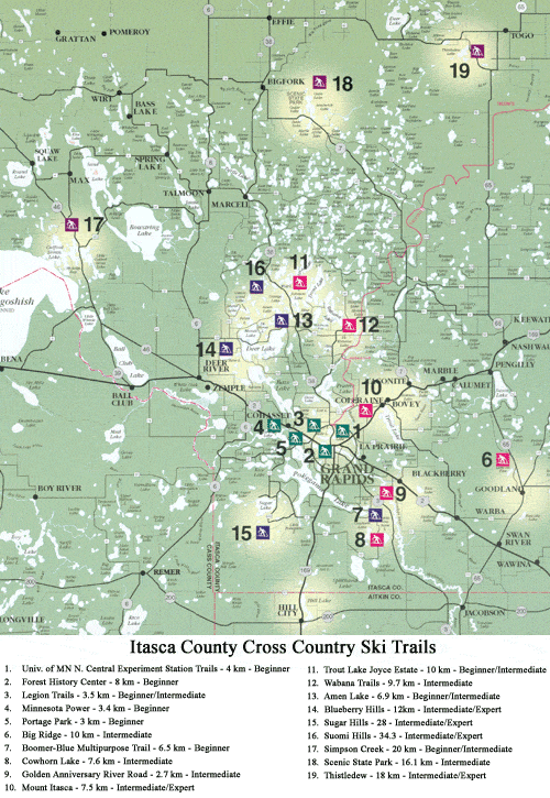 Itasca County Map Detailed