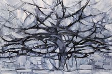 The Grey Tree, 1912, oil on canvas, by Piet Mondrian, Netherlands, 20th century, 78x107 cm.