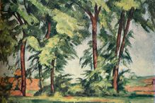 Painting by Cezanne, Tall Trees at the Jas de Bouffan, 1883