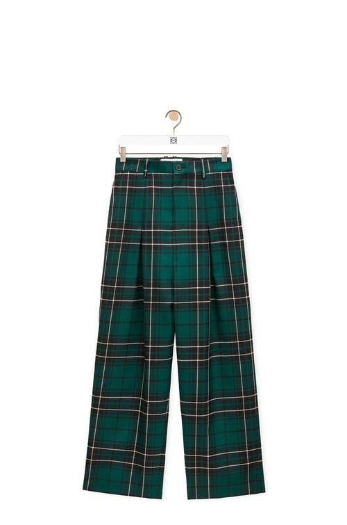 LOEWE Low crotch trousers in wool Green/Black plp_rd