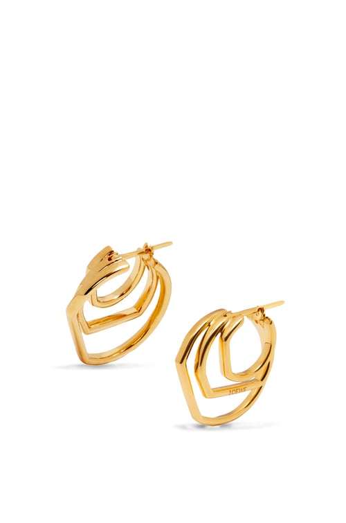 LOEWE Orecchini a cerchio multistrato in argento sterling Oro plp_rd