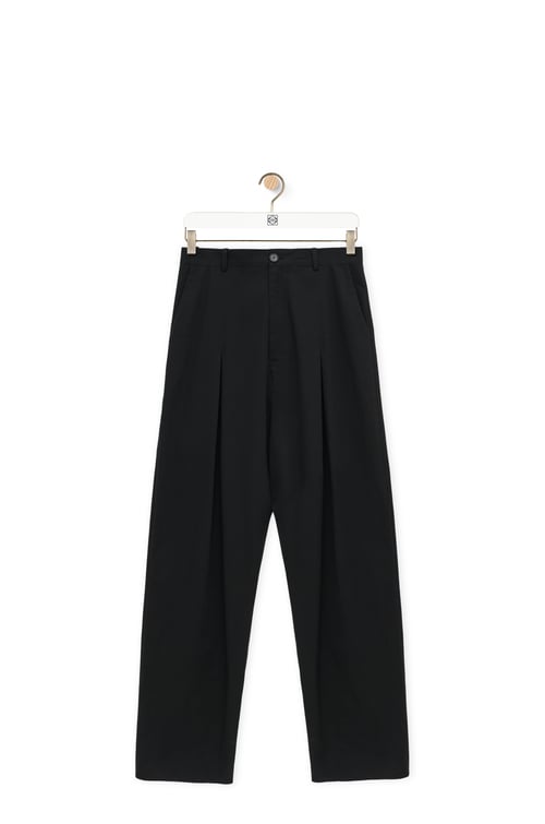 LOEWE Low crotch trousers in cotton Black plp_rd