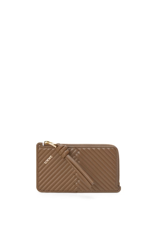 LOEWE Knot coin cardholder in shiny nappa calfskin Tundra plp_rd