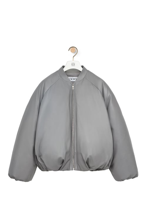 LOEWE Bomber imbottito in nappa di agnello Grigio plp_rd