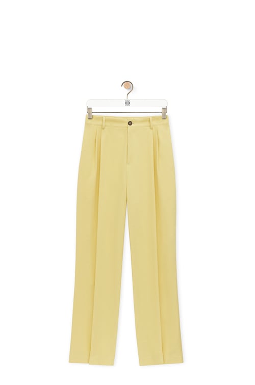 LOEWE Pleated trousers in cotton Vanilla plp_rd