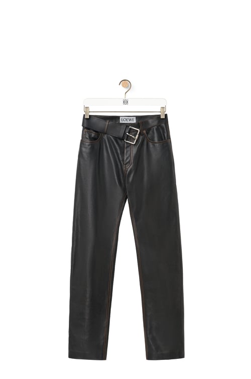 LOEWE Trousers in nappa calfskin Black plp_rd