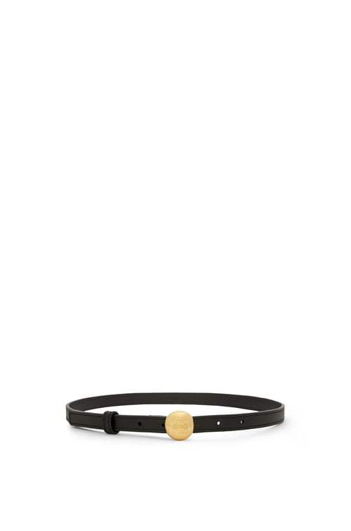 LOEWE Cintura Pebble in pelle di vitello liscia Nero/Oro plp_rd