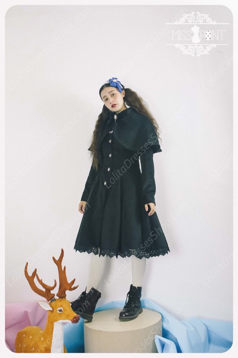 Sweet Woolen Countess Vintage Elegant Cloak Coat Lolita Suit