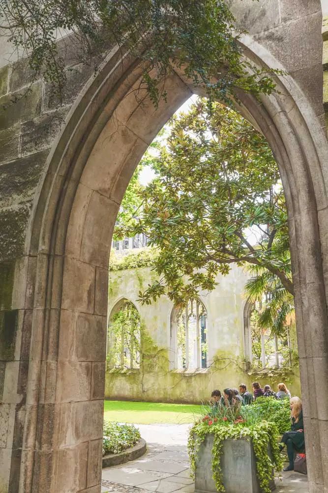 Through the archway