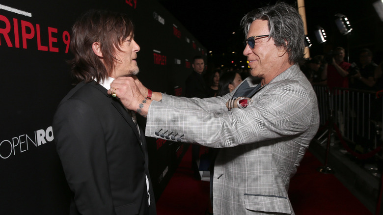 Mickey Rourke and Norman Reedus at a movie premiere