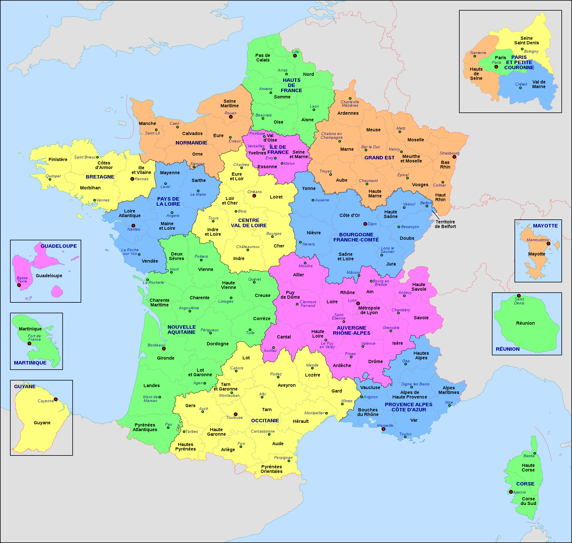 map france region