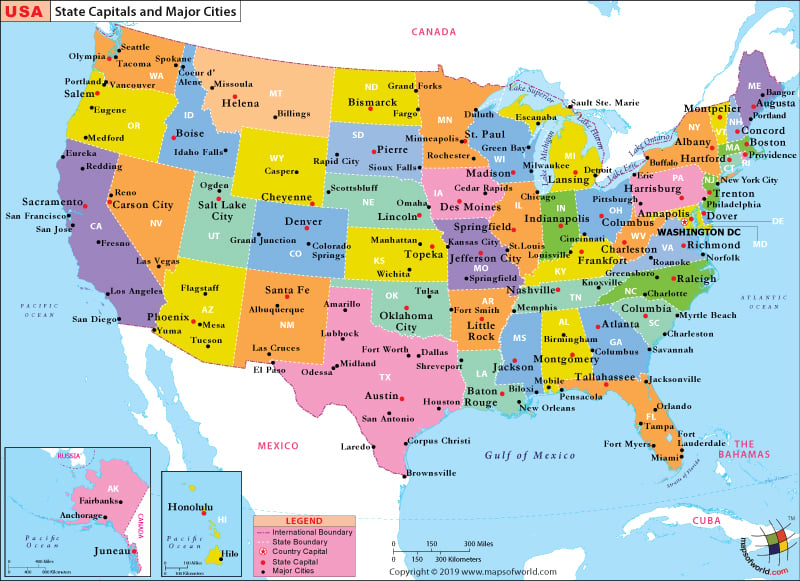 US Major Cities Map