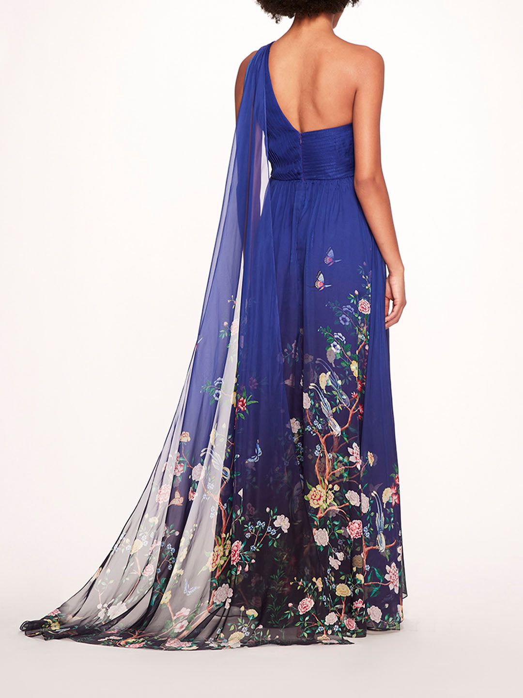 Flowering One Shoulder Gown | Marchesa