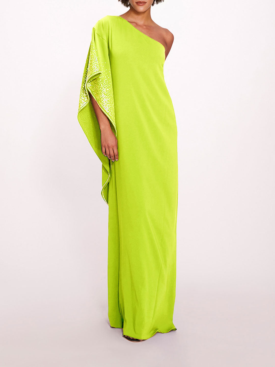 One Shoulder Kaftan | Marchesa