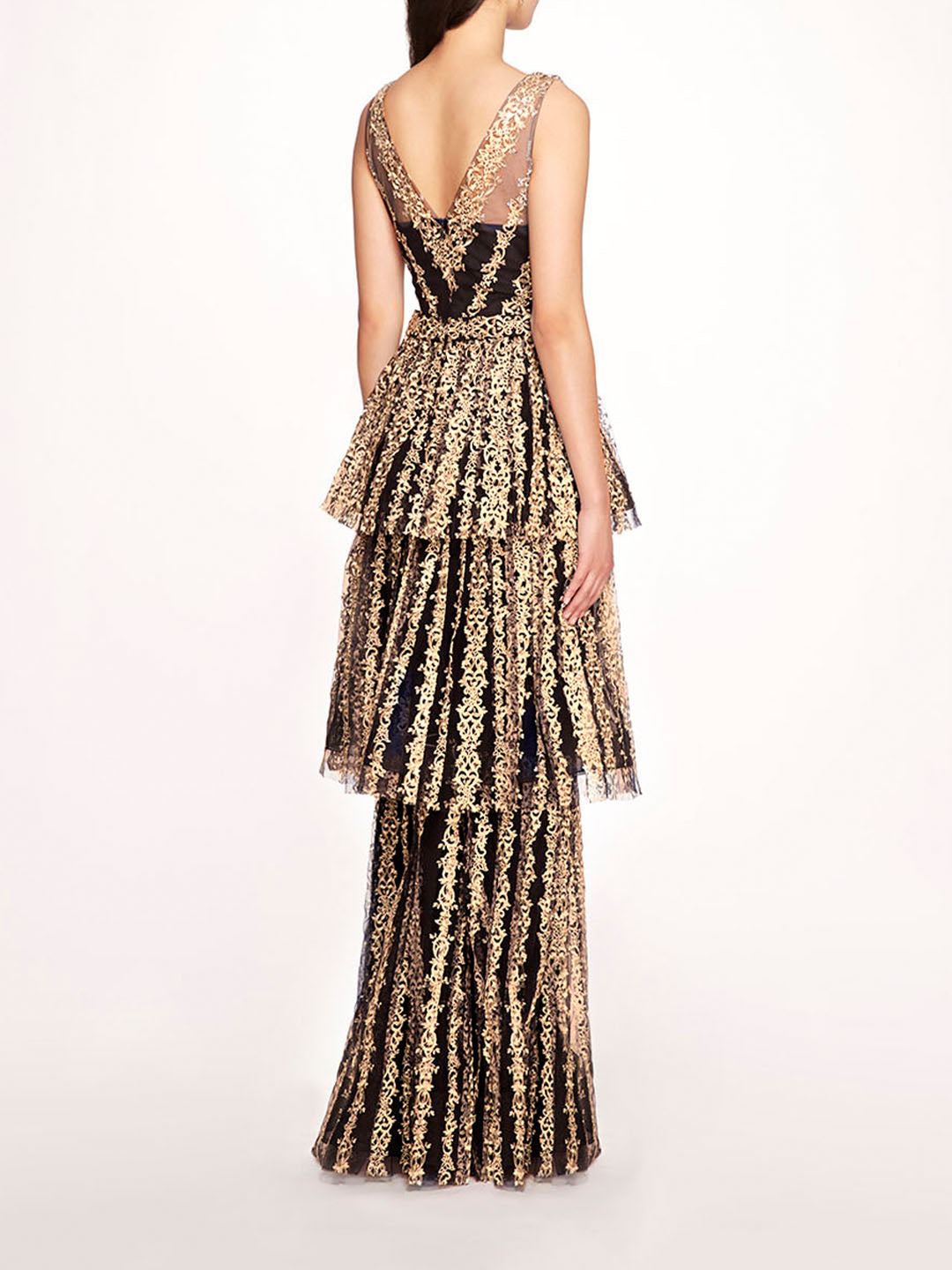 Metallic Filigree Gown | Marchesa