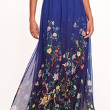 Flowering One Shoulder Gown | Marchesa