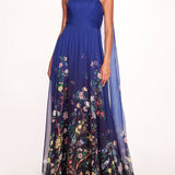 Flowering One Shoulder Gown | Marchesa