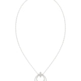 Floral White Gold Pendant Necklace | Marchesa