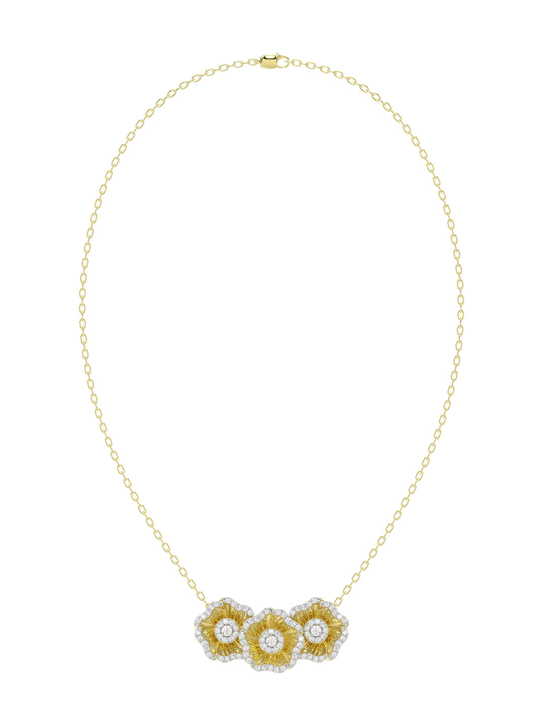 Halo Flower Yellow Pendant Necklace | Marchesa