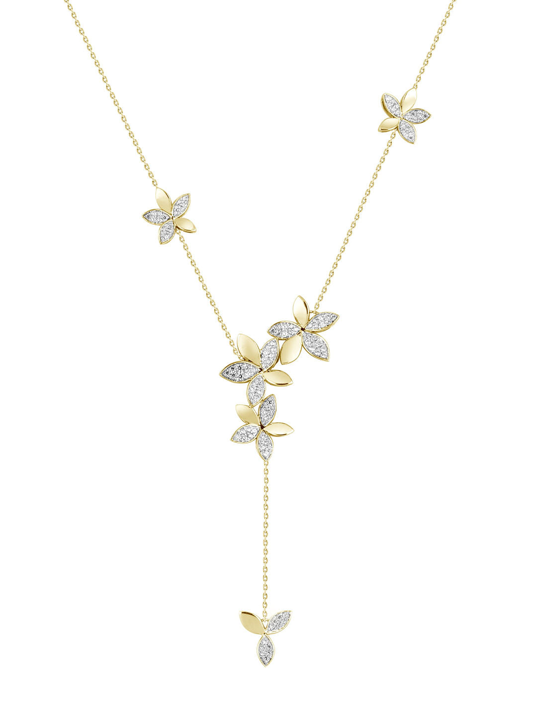 Wild Flower Yellow Gold Y Necklace | Marchesa