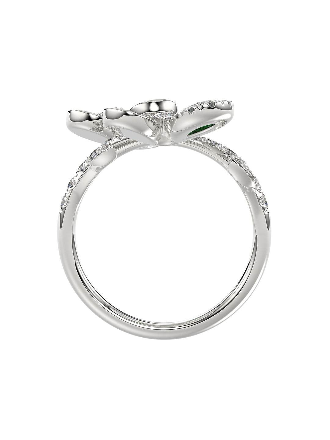 Floral White Gold Ring | Marchesa