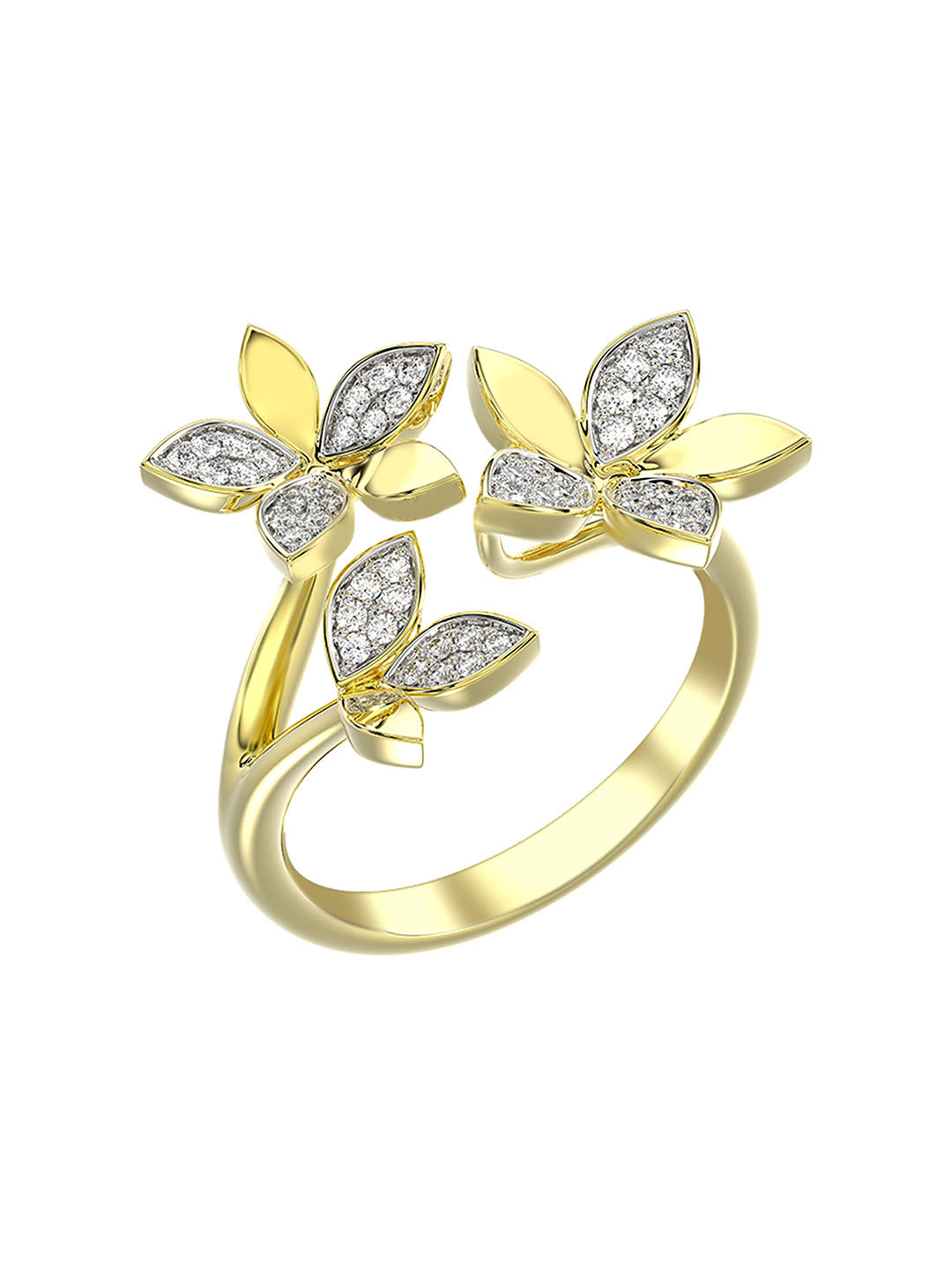 Wild Flower Yellow Gold Ring | Marchesa