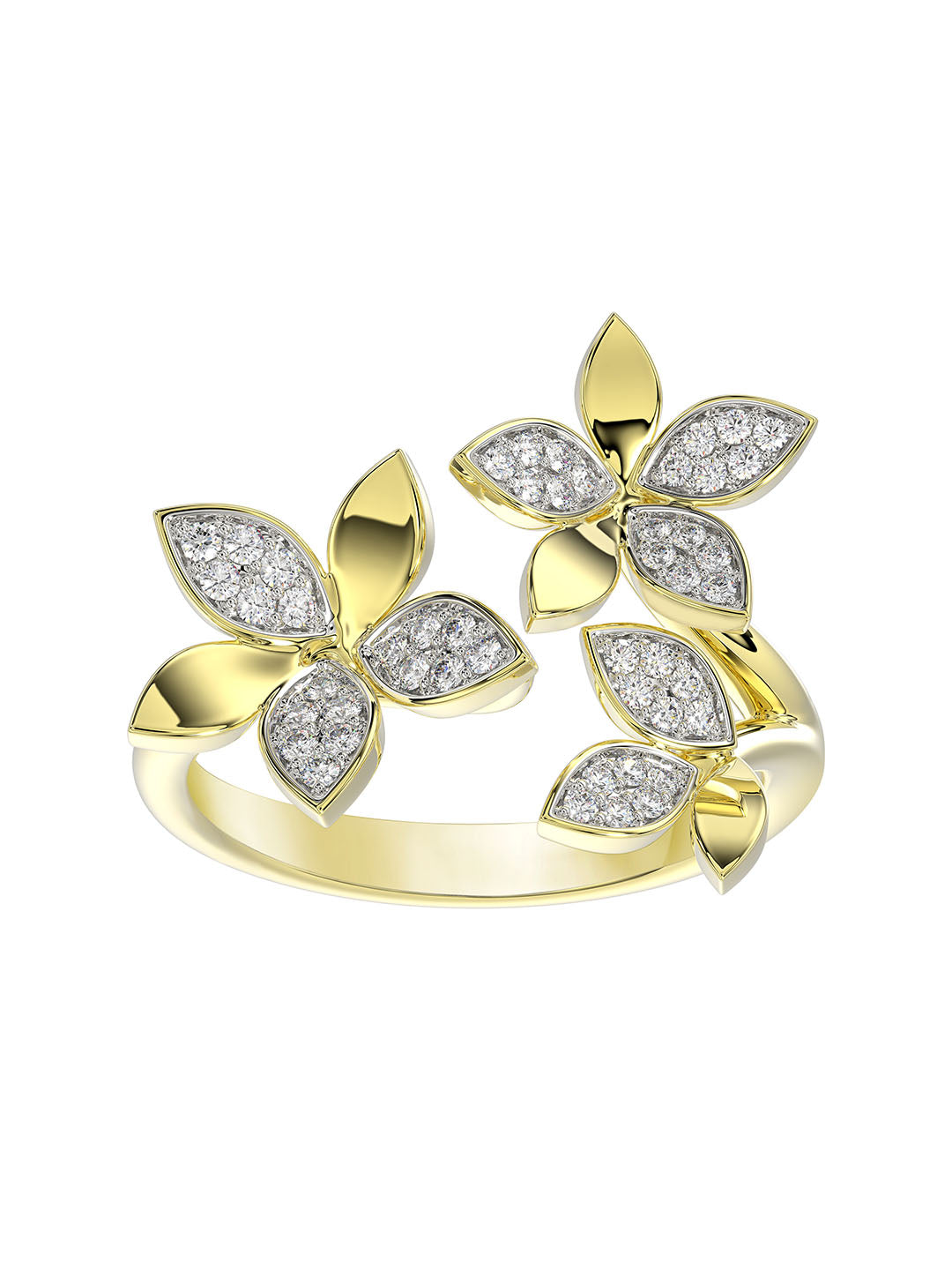 Wild Flower Yellow Gold Ring | Marchesa