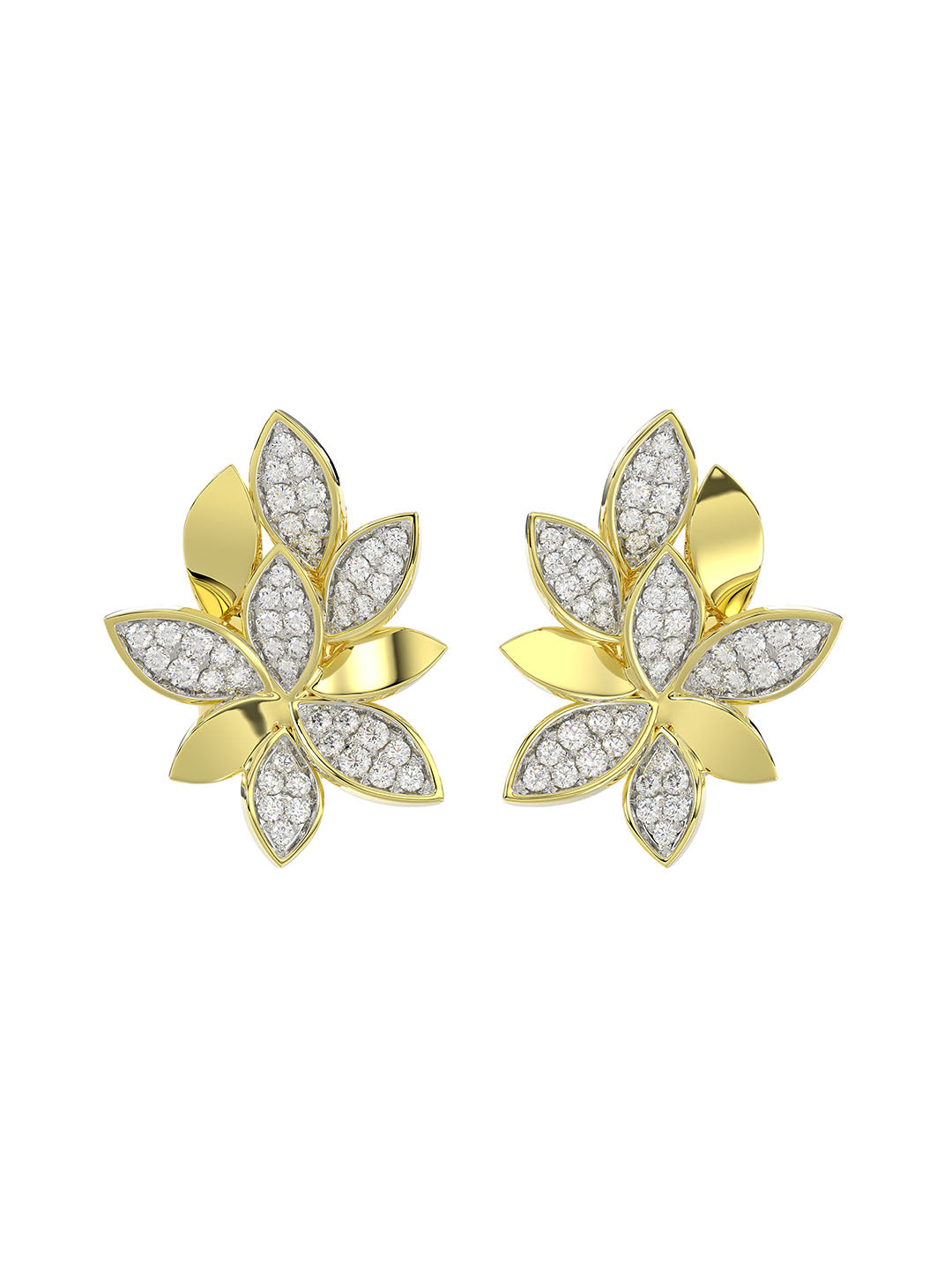 Wild Flower Yellow Gold Earrings | Marchesa