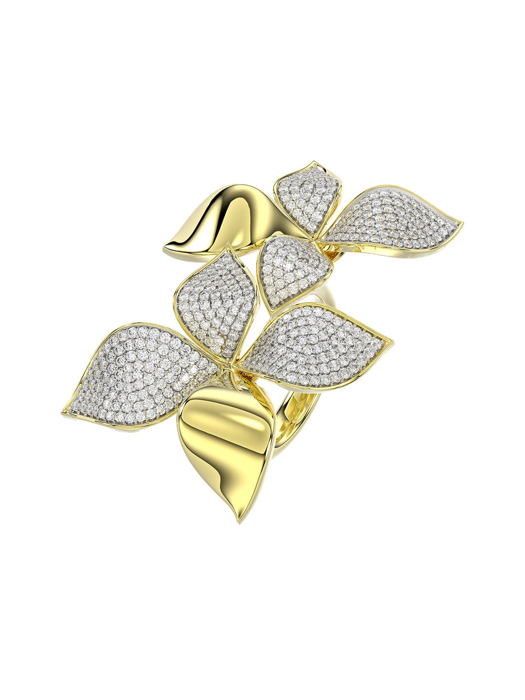 Wild Flower Yellow Gold Ring | Marchesa