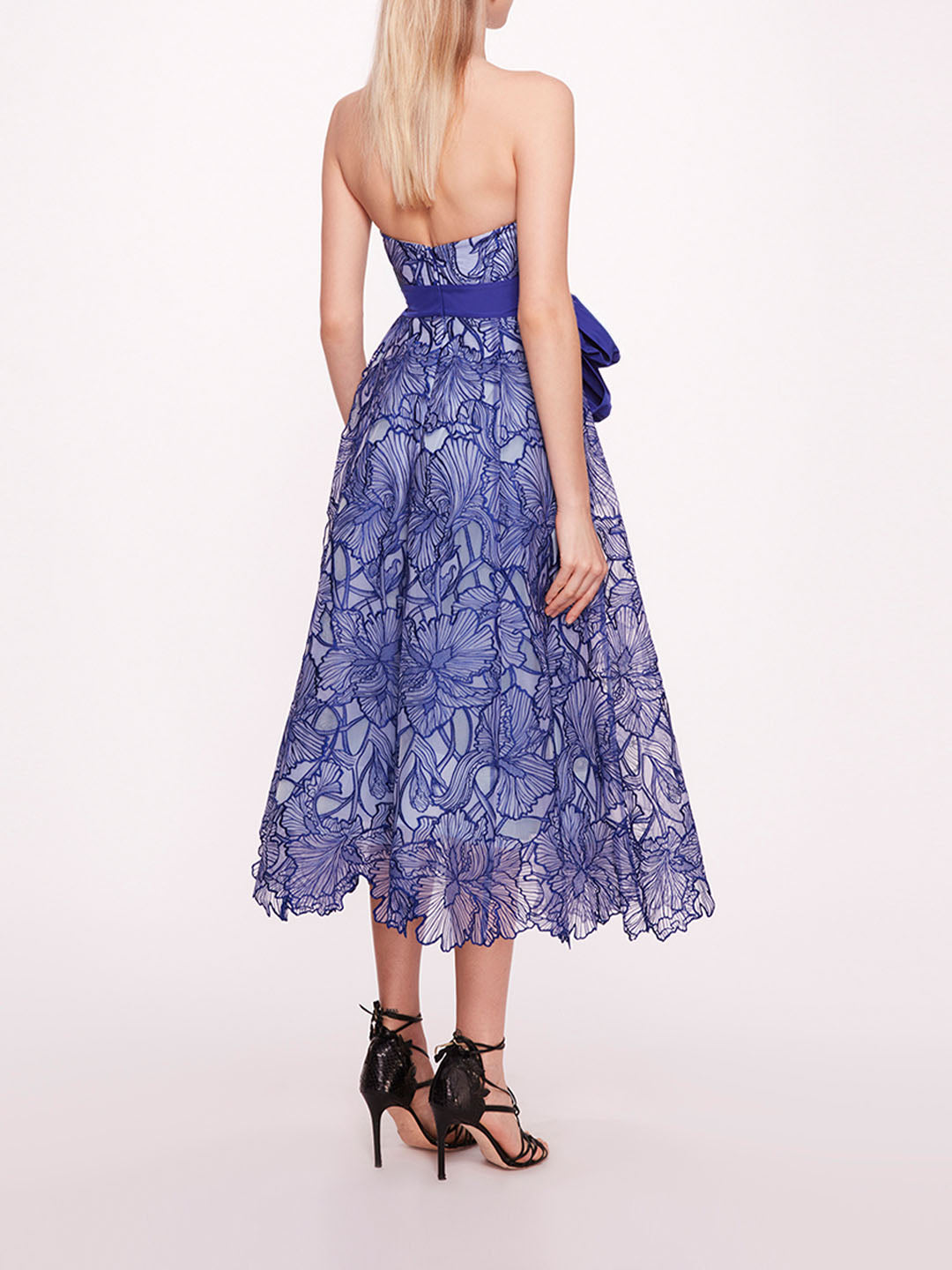 Iris Cutwork Midi Dress | Marchesa