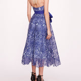 Iris Cutwork Midi Dress | Marchesa