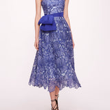 Iris Cutwork Midi Dress | Marchesa