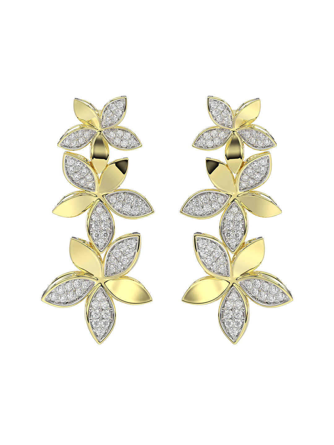 Wild Flower Yellow Gold Earrings | Marchesa