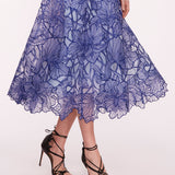 Iris Cutwork Midi Dress | Marchesa