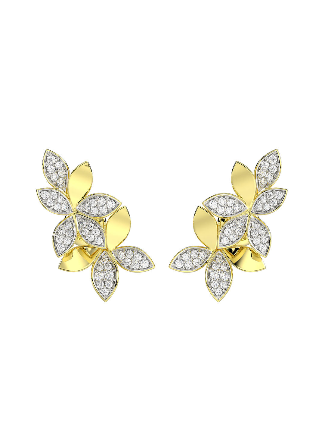 Wild Flower Yellow Gold Earrings | Marchesa