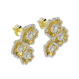 Halo Flower Yellow Gold Earrings | Marchesa