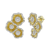 Halo Flower Yellow Gold Earrings | Marchesa