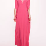 Embroidered Crepe Kaftan | Marchesa