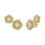 Halo Flower Yellow Gold Earrings | Marchesa