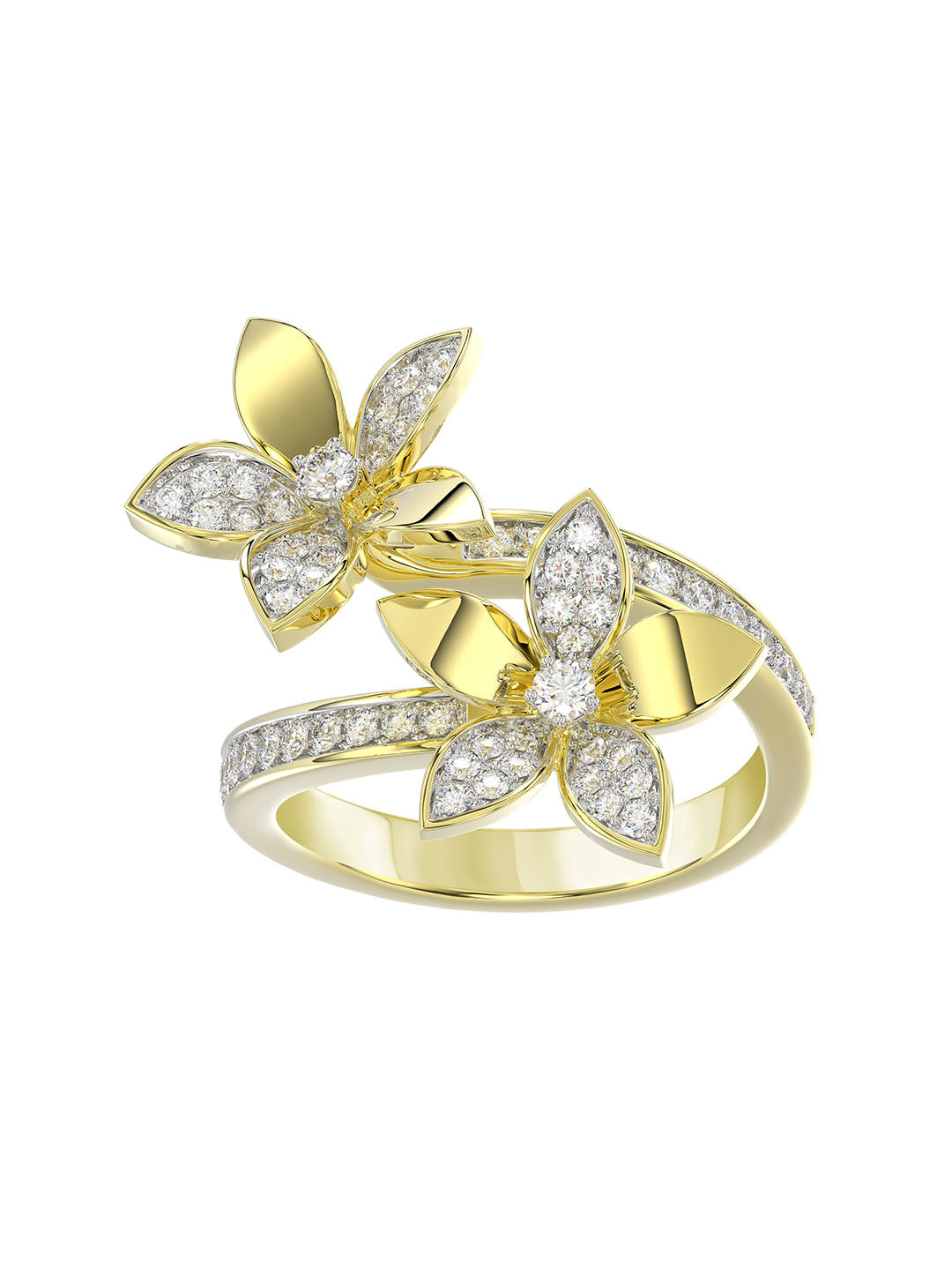 Wild Flower Yellow Gold Ring | Marchesa