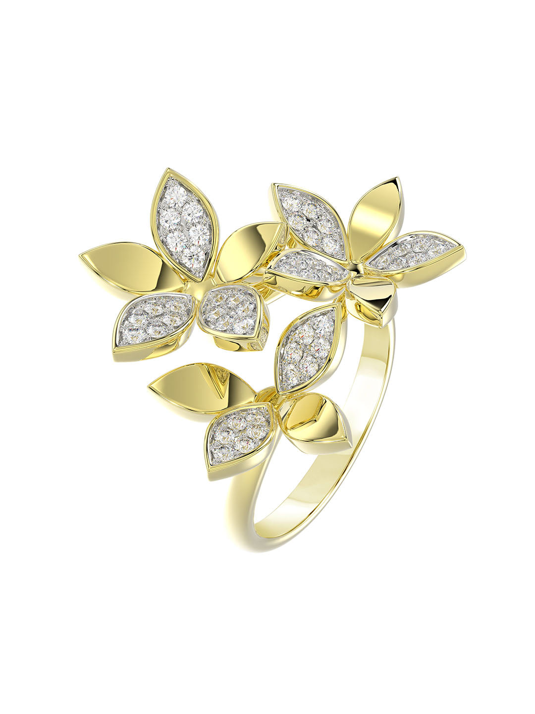 Wild Flower Yellow Gold Ring | Marchesa