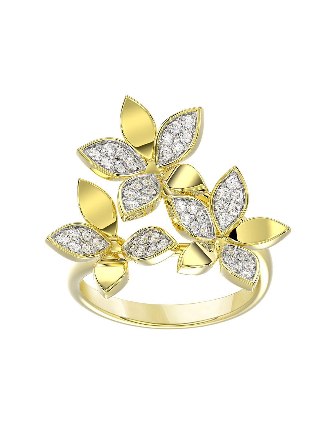 Wild Flower Yellow Gold Ring | Marchesa