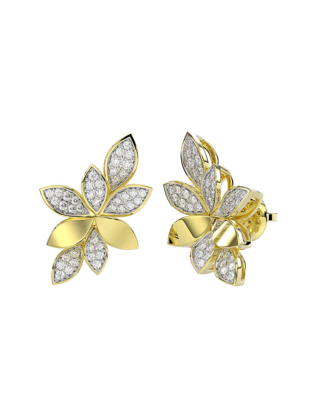 Wild Flower Yellow Gold Earrings | Marchesa